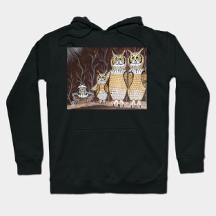 Owl family with baby owlet Hoodie